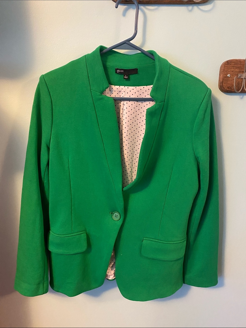 NWOT Gibson Women's Bright Green Single-Button Blazer size large